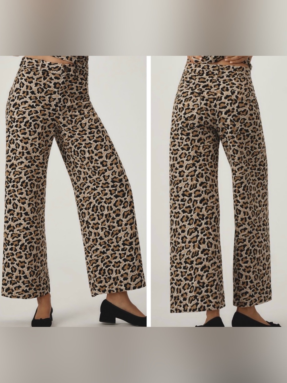 Anthropologie Maeve The Ettie Knit High-Rise Crop Wide-Leg Pants, Size 25